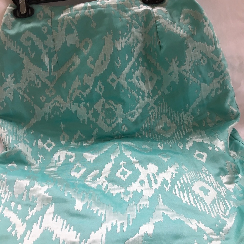 Sunny Leigh skirt size 12 teal and silver